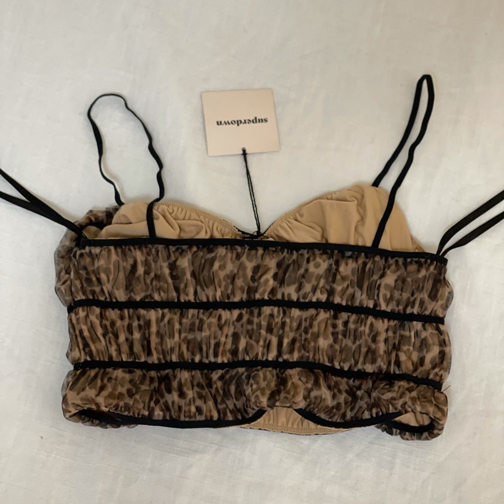 Revolve superdown Alexa Ruched Cami Top Leopard - Picture 4 of 4
